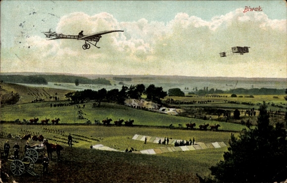 Ak Biwak, Flugzeuge über dem Schlachtfeld, 1. WK