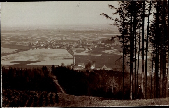 Foto Ak Elstra in der Oberlausitz Sachsen, Blick vom Schwarzenberg, Panorama