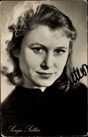 Ak Schauspielerin Sonja Sutter, Portrait, Autogramm