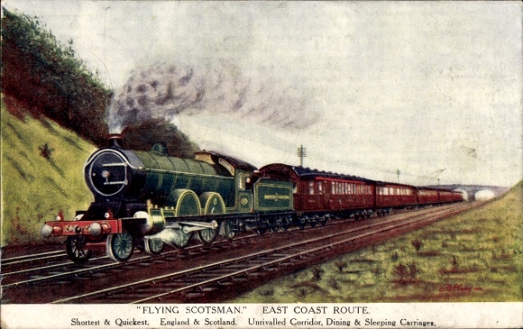 Ak Flying Scotsman, Britische Eisenbahn