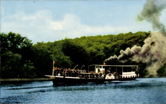 Ak Silkeborg Dänemark, Schaufelraddampfer Hjejlene