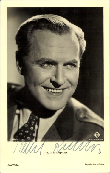 Ak Schauspieler Paul Richter, Portrait, Autogramm