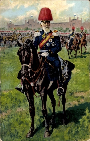 Künstler Ak Prinzregent Luitpold von Bayern, Zieher, Portrait mit Pferd