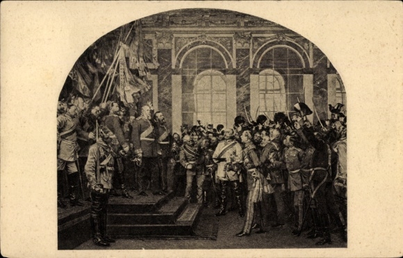 Künstler Ak v. Werner, Kaiserproklamation zu Versailles, 1871