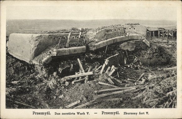 Ak Przemyśl Polen, Das zerstörte Werk V.