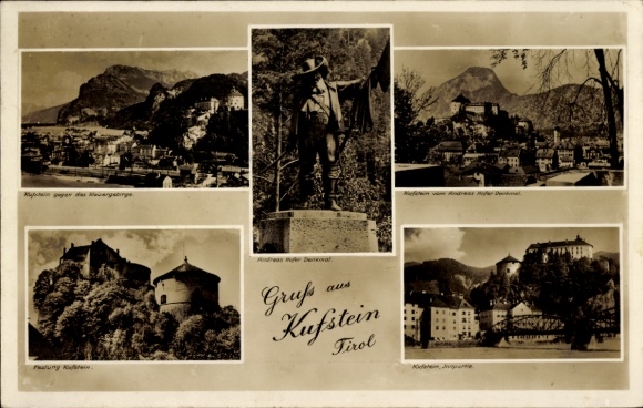 Ak Kufstein in Tirol, Festung, Denkmal, Teilansichten