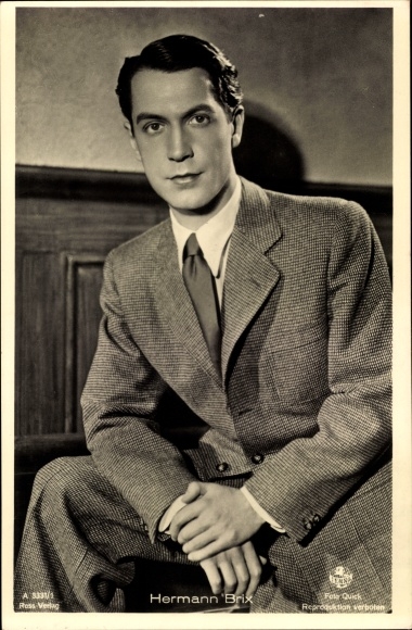 Ak Schauspieler Hermann Brix, Portrait