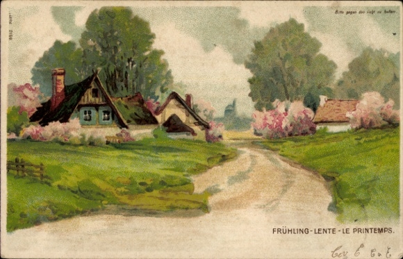 Halt gegen das Licht Litho Frühling, Lente, Le Printemps