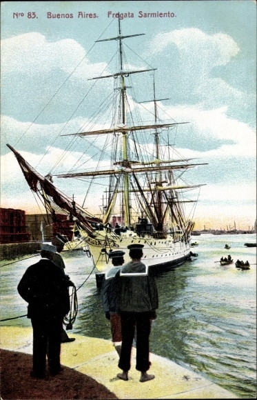 Ak Buenos Aires Argentinien, Fregata Sarmiento