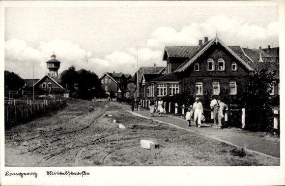 Ak Langeoog, Mittelstraße, Wasserturm
