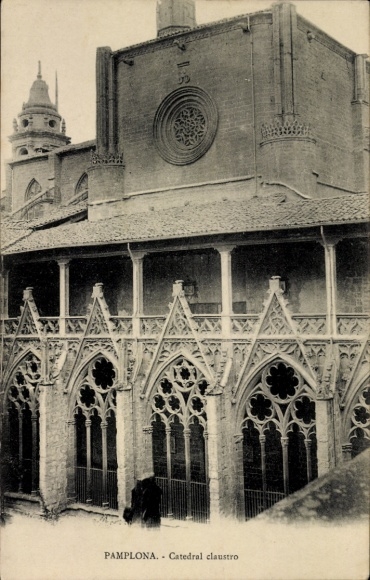 Ak Pamplona Navarra, Catedral claustro
