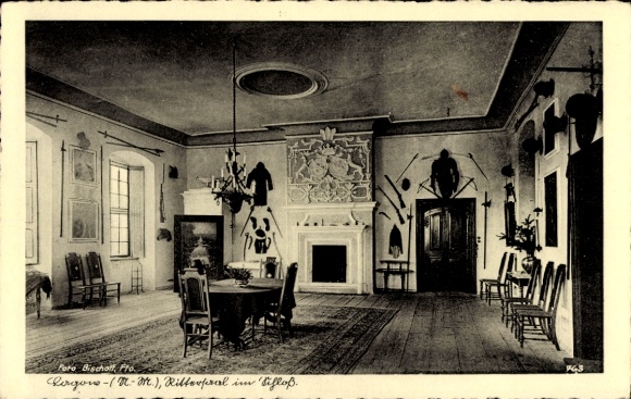 Ak Łagów Lagow Neumark Ostbrandenburg, Rittersaal im Schloss