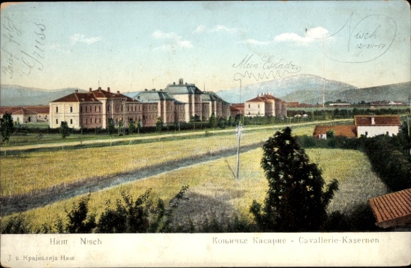 Ak Niš Nisch Serbien, Landschaft mit Kasernen,  Serbien, Cavallerie-Kasernen