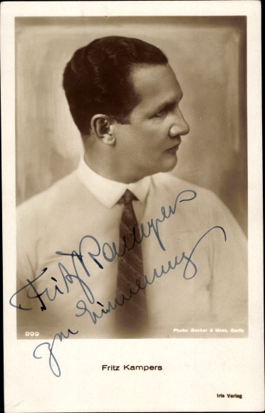 Ak Schauspieler Fritz Kampers, Portrait, Autogramm