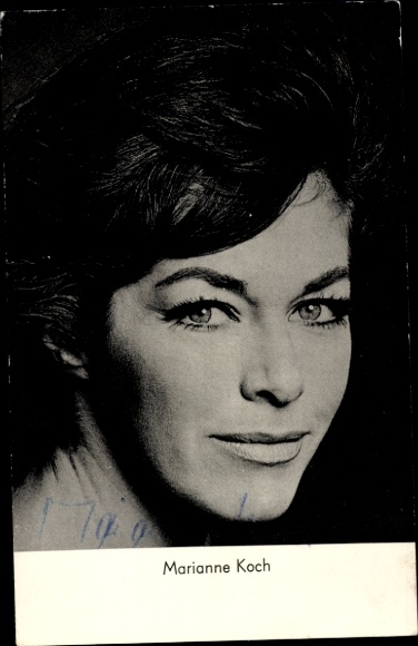 Ak Schauspielerin Marianne Koch, Portrait, Autogramm