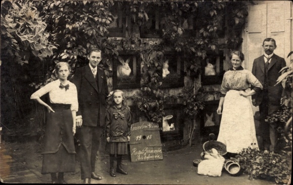Foto Ak Bischofswerda in Sachsen, Kaninchenzuchverein, Restaurant Germania