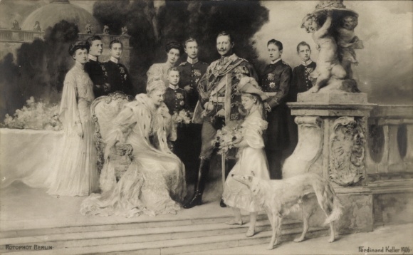 Künstler Ak Keller, Ferdinand, Deutsches Kaiserhaus unter Kaiser Wilhelm II., Windhund