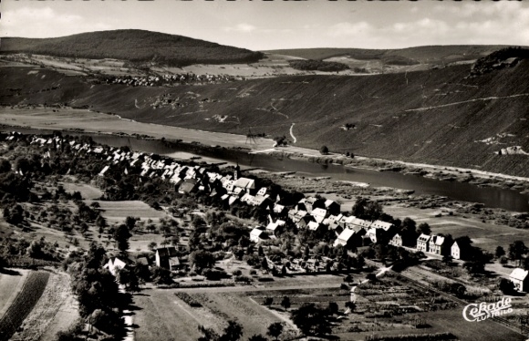 Ak Brauneberg an der Mosel, Landschaft an der Mosel, Gasthaus Zum Brauneberg, Weinbau, DKV Statio