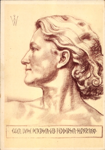 Künstler Ak Willrich, Wolfgang, Deutsche Frau aus Nordschleswig, Ellen Luise Petersen, VDA E 11