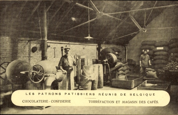 CPA Chocolaterie-Confiserie, Torrefaction et Magasins des Cafes