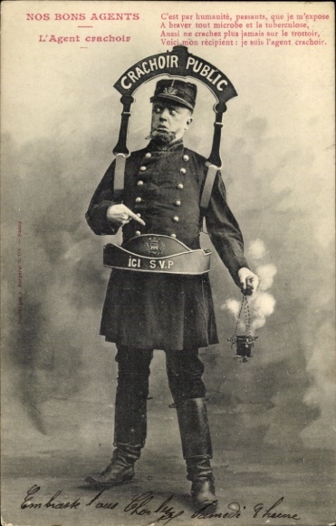 Ak Nos Bons Agents, l'Agent crachoir, öffentlicher Spucknapf