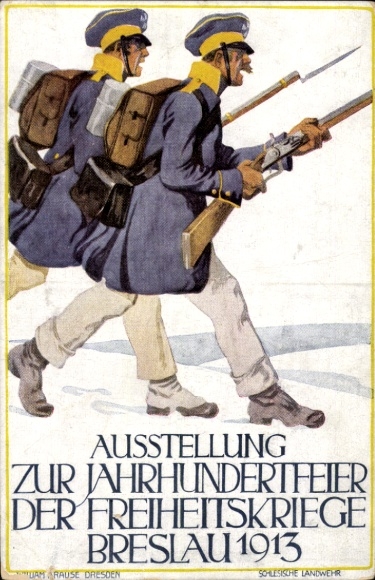 Künstler Ak Krause, Wilhelm, Wrocław Breslau Schlesien, Ausstellung 1913, Schlesische Landwehr