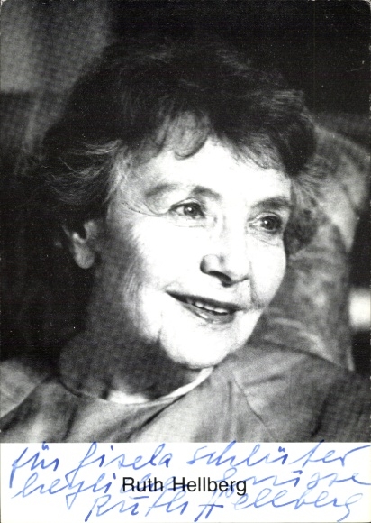 Ak Schauspielerin Ruth Hellberg, Portrait, Autogramm