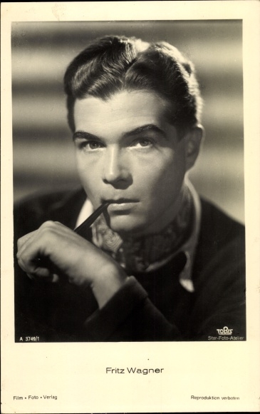 Ak Schauspieler Fritz Wagner, Portrait, Pfeife