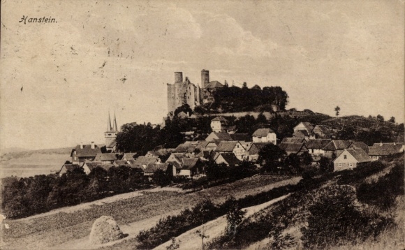 Ak Rimbach Bornhagen in Thüringen, Berg und Burg Hanstein