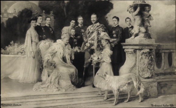 Künstler Ak Keller, Ferdinand, Deutsches Kaiserhaus unter Kaiser Wilhelm II., Windhund