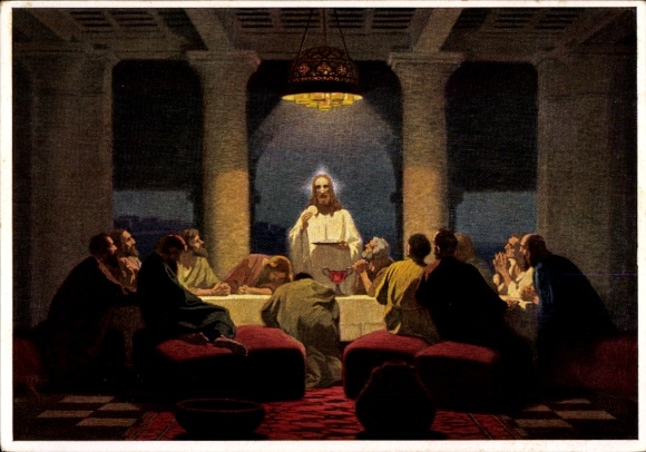Künstler Ak Fugel, Gebhard, Das letzte Abendmahl
