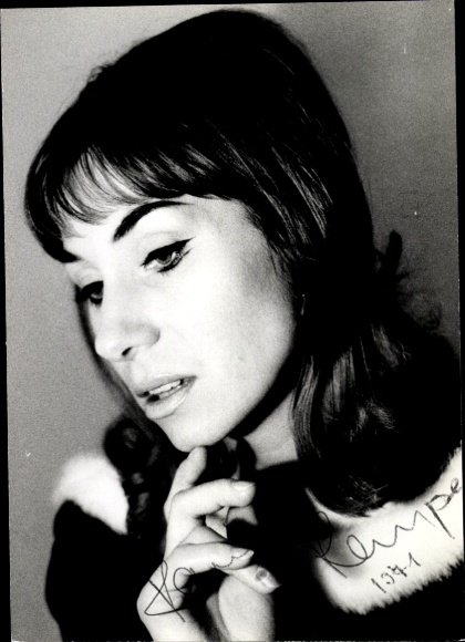 Foto Autogrammkarte Schauspielerin Karin Kempe, Portrait, Autogramm