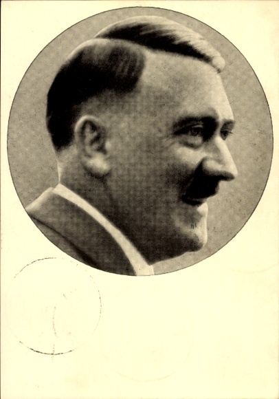 Passepartout Ak Führer und Reichskanzler Adolf Hitler, Portrait, Männer der Zeit Nr. 91