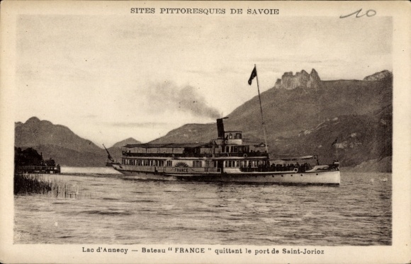 Ak Lac d’Annecy, Dampfer France