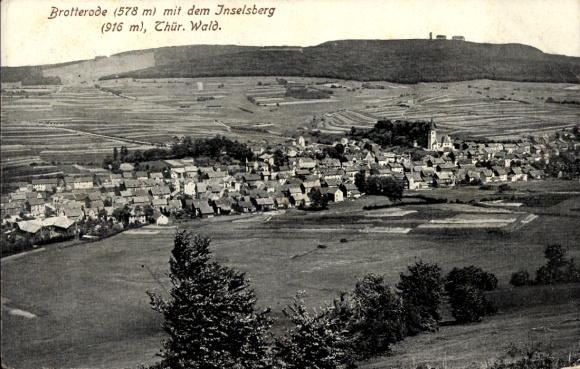 Ak Brotterode in Thüringen,  Inselberg, Thüringer Wald, Landschaft, Häuser