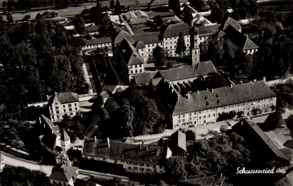 Ak Bad Schussenried in Oberschwaben, Fliegeraufnahme