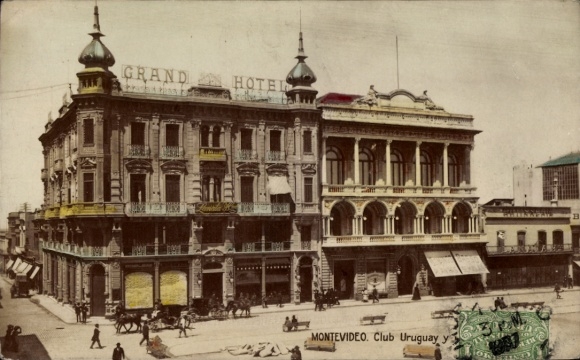 Ak Montevideo Uruguay, Grand Hotel,  Club Uruguay,  