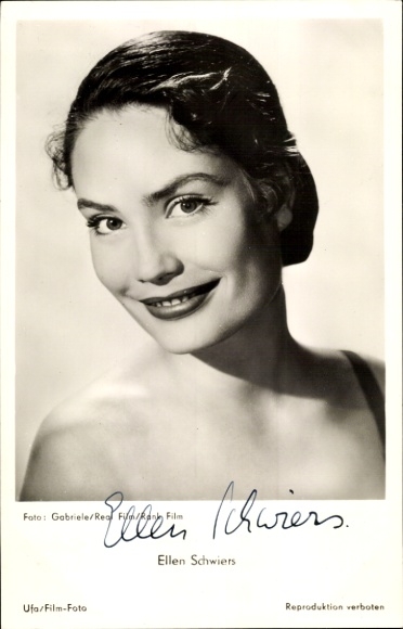Ak Schauspielerin Ellen Schwiers, Portrait, Autogramm