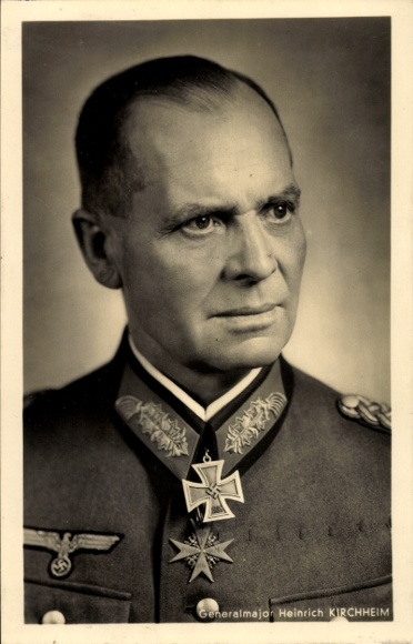 Ak Generalmajor Heinrich Kirchheim, Ritterkreuzträger, Portrait