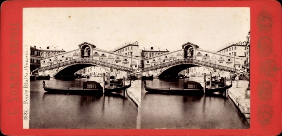 Stereo Foto Venezia Venedig Veneto, Ponte Bialto