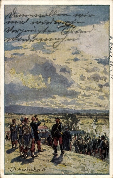 Künstler Ak von Eckenbrecher, T., Beschießung einer deutschen Taube, Luftflotten Verein