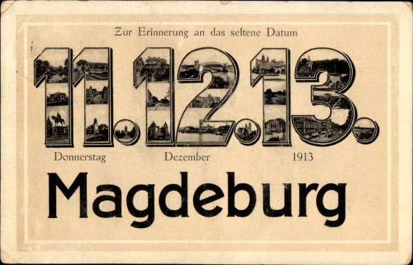 Ak Magdeburg an der Elbe, 11.12.13, Teilansichten