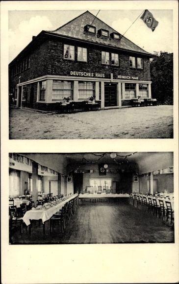 Ak Hamburg Francop, Gasthaus Deutsches Haus, Innenansicht