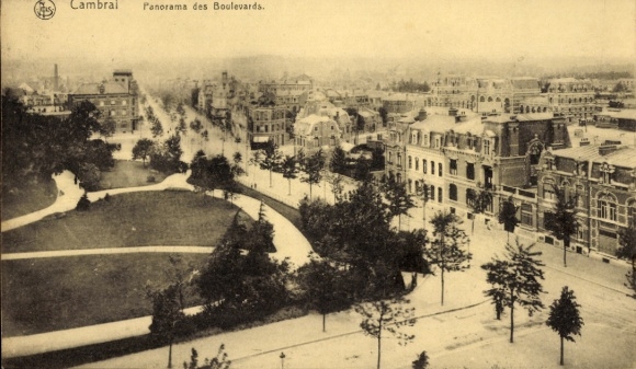 Ak Cambrai Nord, Panorama des Boulevards