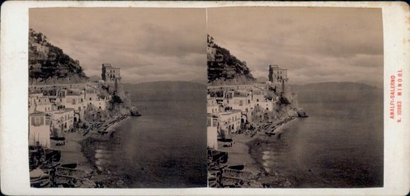 Stereo Foto Amalfi Campania, Gesamtansicht
