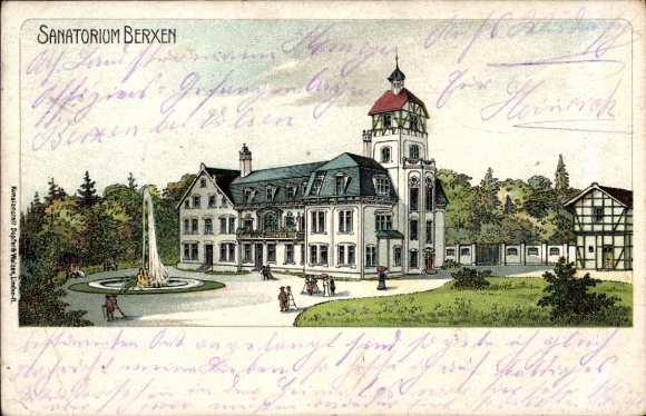 Litho Berxen Bruchhausen Vilsen Niedersachsen, Blick auf das Sanatorium
