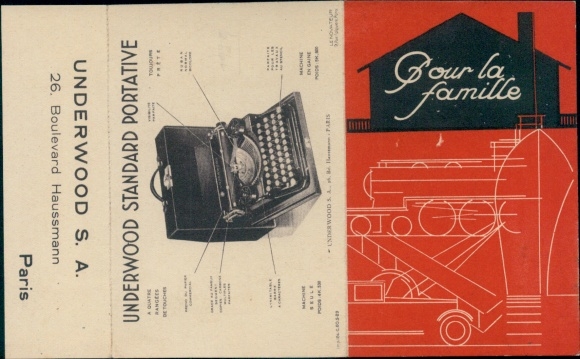 Ak Schreibmaschine, Underwood Standard Portative, Sekretärin