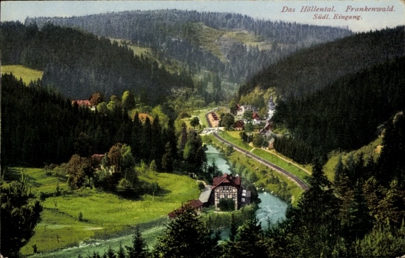 Ak Hölle Naila in Oberfranken, Höllental, südlicher Eingang