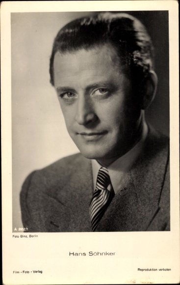 Ak Schauspieler Hans Söhnker, Portrait