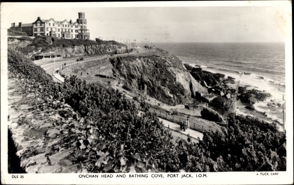 Ak Port Jack Isle of Man, Onchan Head, Badebucht